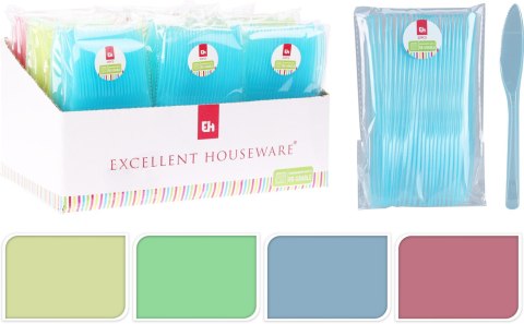 KOMPLET 25 NOŻY PLASTIKOWYCH WIELORAZOWYCH 17,5CM KOMPLET 25 NOŻY PLASTIKOWYCH WIELORAZOWYCH 17,5CM