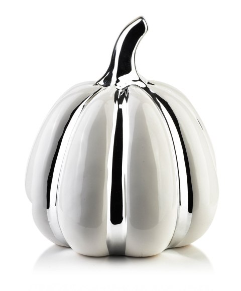 MAVE Figura dynia biało srebrna18x18xh20cm MAVE Figura dynia biało srebrna18x18xh20cm