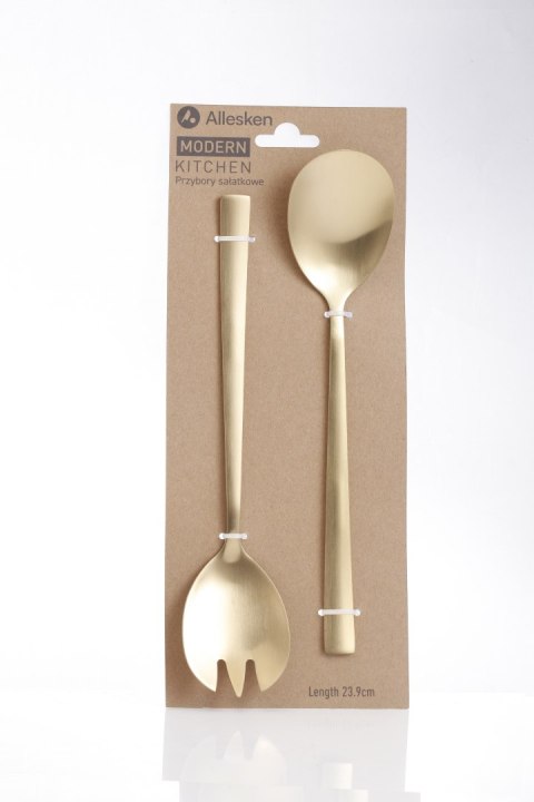 MODERN KITCHEN komplet 2 łyżek sałatkowych 23,8cm złote