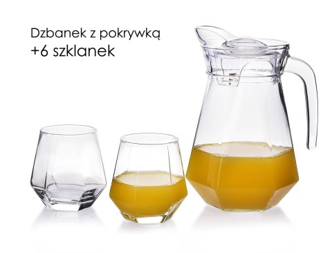 ADEL Komplet dzbanek i 6 szklanek1,4L 6x330ml ADEL Komplet dzbanek i 6 szklanek1,4L 6x330ml
