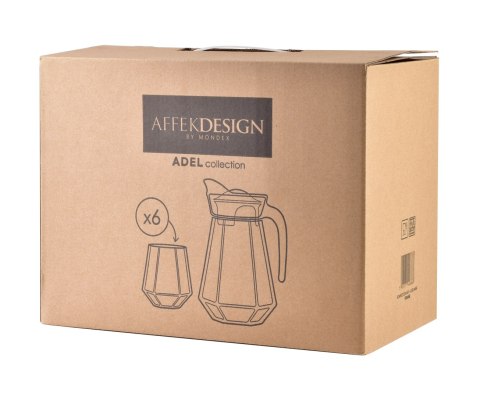 ADEL Komplet dzbanek i 6 szklanek1,4L 6x330ml ADEL Komplet dzbanek i 6 szklanek1,4L 6x330ml