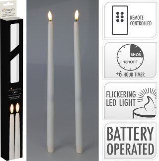 KOMPLET 2 ŚWIEC LED 38CM