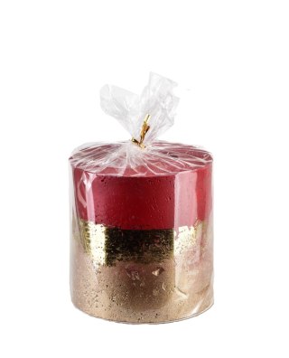 ŚWIECA LAMPION WALEC OMBRE RED 120