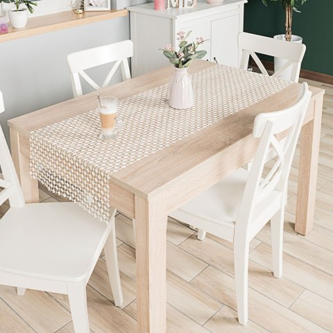 Obrus bieżnik 40x140 Bianca off white gipiurowy z lurexem 061757/KSP/010/040140/1