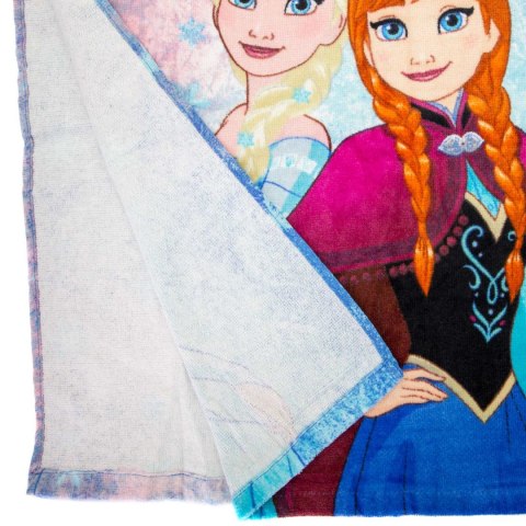 Poncho dla dzieci 50x100 Frozen Anna Elsa różowy ręcznik z kapturem dziecięcy S24