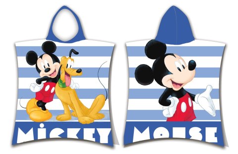 Poncho dla dzieci 50x115 Mickey stripe ręcznik z kapturem dziecięcy Poncho dla dzieci 50x115 Mickey stripe ręcznik z kapturem dziecięcy
