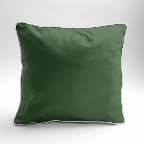Poszewka satynowa 40x40 zielona z lamówką Mako Satin 62