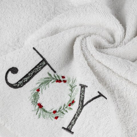 Ręcznik Santa 70x140 biały świąteczny 18 450 g/m2 Eurofirany