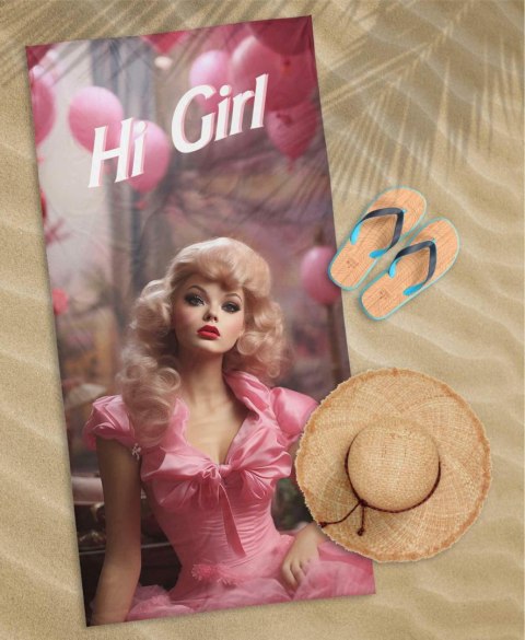 Ręcznik plażowy 70x140 Girl 88 różowy dziecięcy bawełniany Ręcznik plażowy 70x140 Girl 88 różowy dziecięcy bawełniany