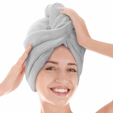Turban ręcznik do włosów Active szary mikrofibra Turban ręcznik do włosów Active szary mikrofibra