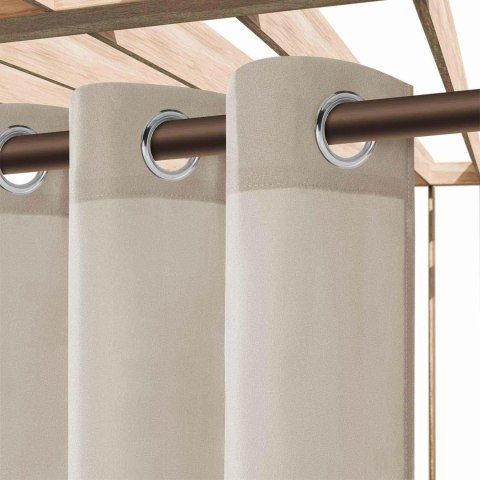 Zasłona ogrodowa 140x250 Gaia taupe beżowa gotowa na przelotkach I24 Zasłona ogrodowa 140x250 Gaia taupe beżowa gotowa na przelotkach I24