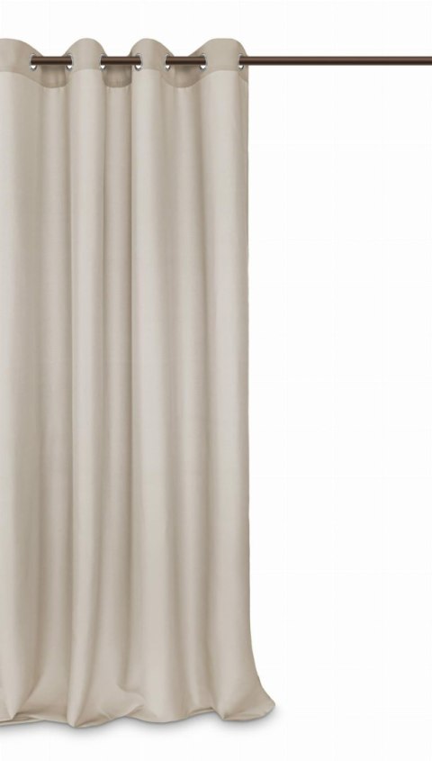 Zasłona ogrodowa 140x250 Gaia taupe beżowa gotowa na przelotkach I24 Zasłona ogrodowa 140x250 Gaia taupe beżowa gotowa na przelotkach I24
