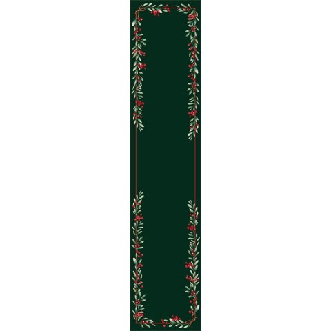 Bieżnik świąteczny 38x180 Jarzębina zielony PBN273/KSP/C02/038180/1