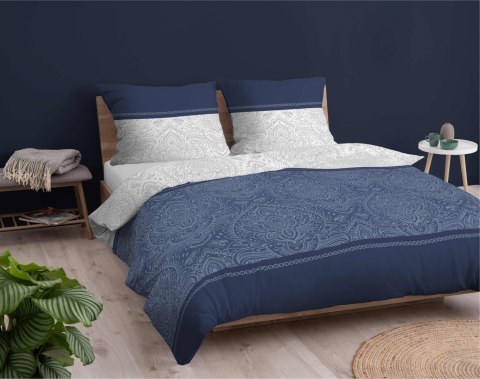 Pościel flanelowa 220x200 granatowa ornamenty 4950 A Flanela 2024 Pościel flanelowa 220x200 granatowa ornamenty 4950 A Flanela 2024