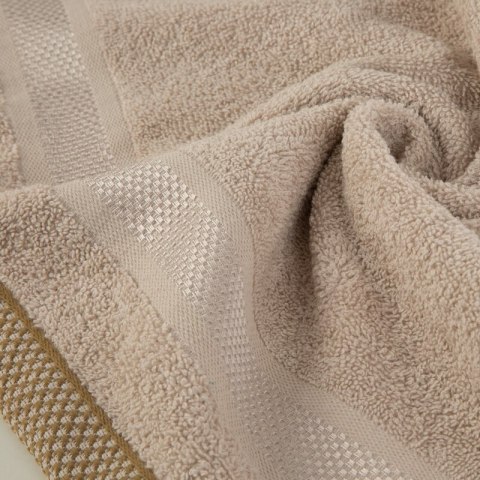 Ręcznik Abbie 50x90 beżowy 500 g/m2 frotte bawełniany Eurofirany Ręcznik Abbie 50x90 beżowy 500 g/m2 frotte bawełniany Eurofirany