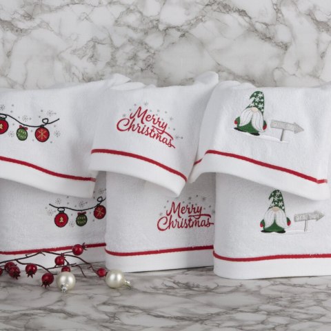 Ręcznik Gerda 3 50x90 biały Merry Christmas świąteczny 450 g/m2 Eurofirany Ręcznik Gerda 3 50x90 biały Merry Christmas świąteczny 450 g/m2 Eurofirany
