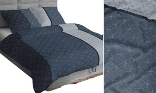 Poszewka bawełniana 50x60 grafitowa szara geometria paski 4894 B bawełna Max