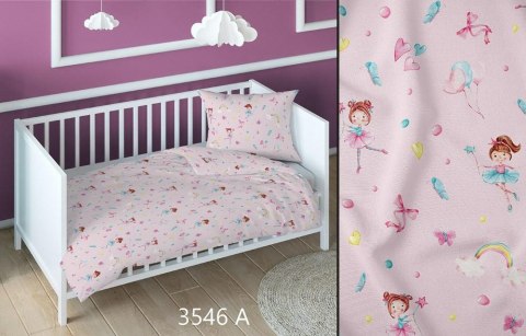Poszewka bawełniana 40x40 baletnica różowa dziecięca zapinana na suwak 3546 A KARO Kraina Snów Poszewka bawełniana 40x40 baletnica różowa dziecięca zapinana na suwak 3546 A KARO Kraina Snów