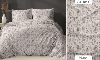 Poszewka bawełniana 40x40 beżowa kwiatki zapinana na suwak 5197 B KARO Bawełna Max
