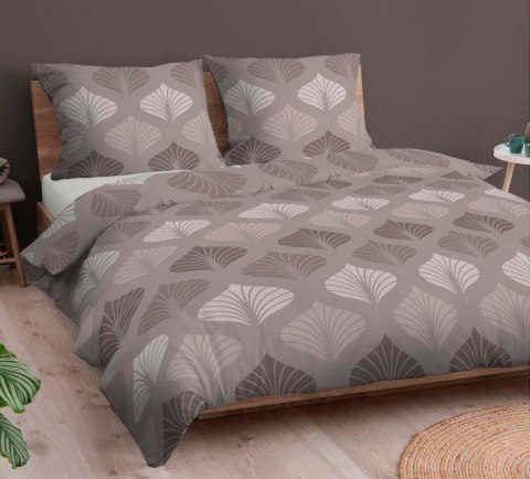 Poszewka bawełniana 40x40 beżowa liście zapinana na suwak 4831 A KARO Bawełna Max Poszewka bawełniana 40x40 beżowa liście zapinana na suwak 4831 A KARO Bawełna Max