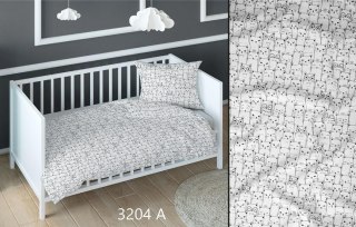 Poszewka bawełniana 40x40 kotki biała czarna dziecięca zapinana na suwak 3204 A KARO Kraina Snów