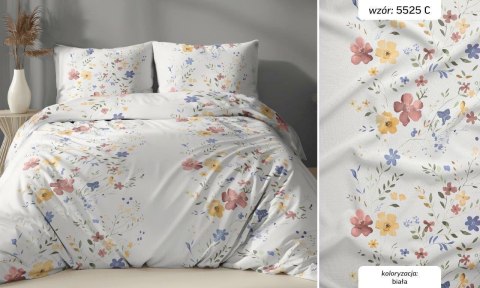 Poszewka bawełniana 40x40 kremowa kolorowa kwiaty zapinana na suwak 5525 C KARO Bawełna Max Poszewka bawełniana 40x40 kremowa kolorowa kwiaty zapinana na suwak 5525 C KARO Bawełna Max