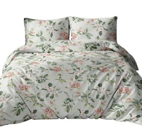 Poszewka bawełniana 40x40 miętowa kwiaty zapinana na suwak 5047 A KARO Bawełna Max Poszewka bawełniana 40x40 miętowa kwiaty zapinana na suwak 5047 A KARO Bawełna Max