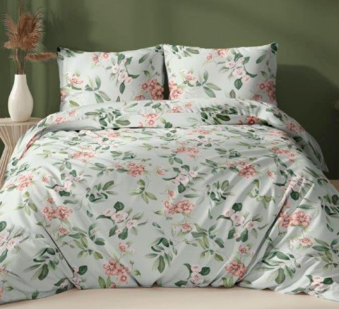 Poszewka bawełniana 40x40 miętowa kwiaty zapinana na suwak 5047 A KARO Bawełna Max Poszewka bawełniana 40x40 miętowa kwiaty zapinana na suwak 5047 A KARO Bawełna Max
