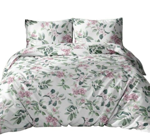 Poszewka bawełniana 40x40 zielona pudrowa kwiaty zapinana na suwak 5047 C KARO Bawełna Max Poszewka bawełniana 40x40 zielona pudrowa kwiaty zapinana na suwak 5047 C KARO Bawełna Max