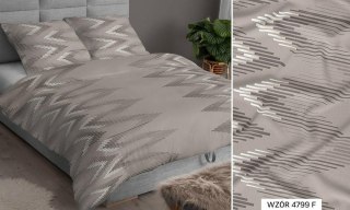 Poszewka satynowa 40x40 geometria beżowa zapinana na suwak 4799 F - Karo Satin 160
