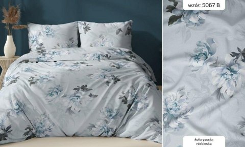 Poszewka satynowa 40x40 niebieska kwiaty zapinana na suwak 5067 B - Karo Satin 160 Poszewka satynowa 40x40 niebieska kwiaty zapinana na suwak 5067 B - Karo Satin 160