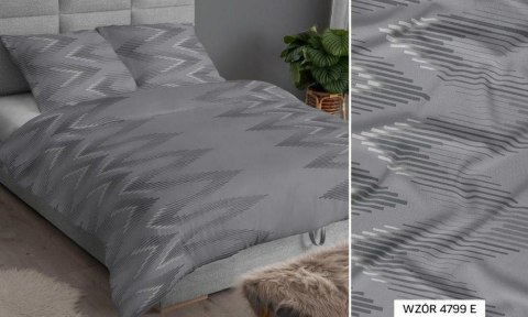 Poszewka satynowa 40x40 szara geometria zapinana na suwak 4799 E KARO Satin Poszewka satynowa 40x40 szara geometria zapinana na suwak 4799 E KARO Satin