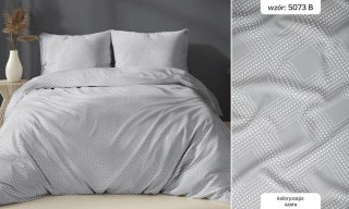 Poszewka satynowa 40x40 szara geometria zapinana na suwak 5073 B - Karo Satin 160