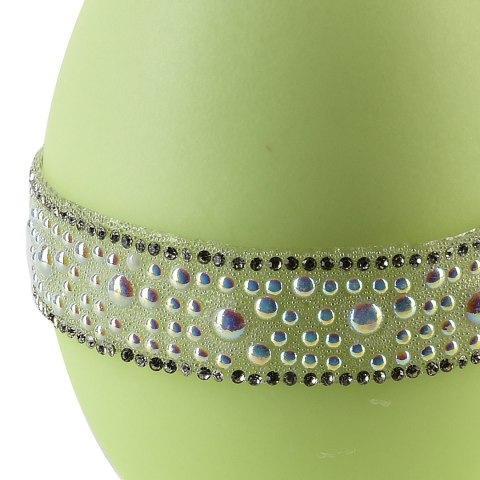 Świeca CRYSTAL jajko duże 7x11 cm zielona