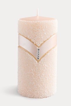 Świeca DIAMOND Walec średni 7xh14cmparafinowa piaskowa Świeca DIAMOND Walec średni 7xh14cmparafinowa piaskowa