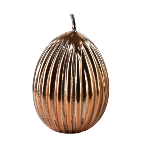 Świeca Jajko Karbowane Duże 7,5x10 cm Rose Gold – Artman Świeca Jajko Karbowane Duże 7,5x10 cm Rose Gold – Artman