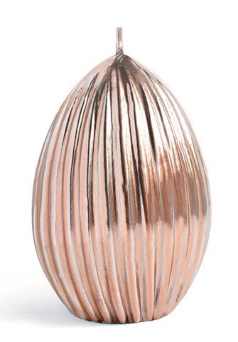 Świeca Jajko Karbowane Duże 7,5x10 cm Rose Gold – Artman Świeca Jajko Karbowane Duże 7,5x10 cm Rose Gold – Artman