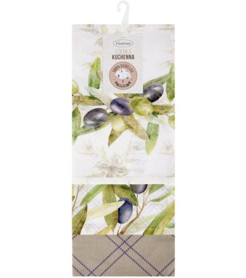 Komplet 3 ręczników kuchennych OLIVE 70x75cm oliwkowy