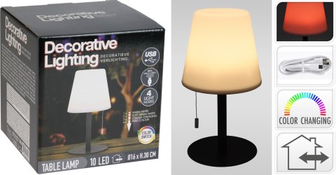 LAMPA ZMIENIAJĄCA KOLOR MATOWA CZARNY