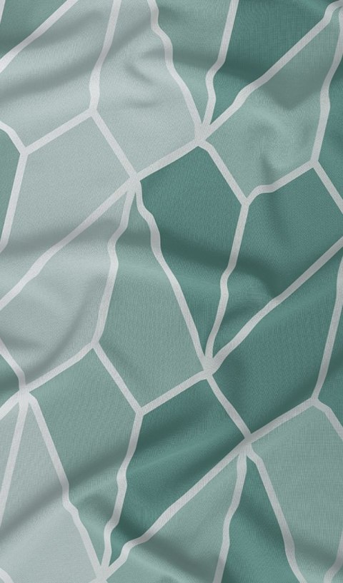 Pościel satynowa 160x200 geometria miętowa zapinana na suwak 4797 A - Karo Satin 160 Pościel satynowa 160x200 geometria miętowa zapinana na suwak 4797 A - Karo Satin 160