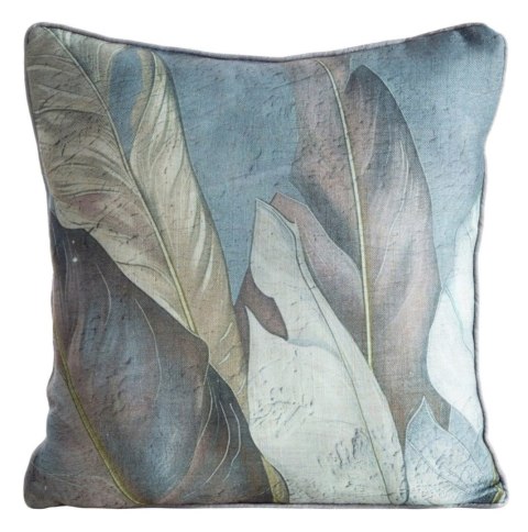 Poszewka LEN 45x45cm zielono-brązowa/piping Poszewka LEN 45x45cm zielono-brązowa/piping