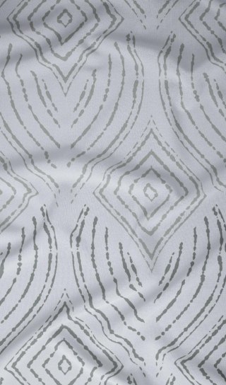 Poszewka satynowa 40x40 szara geometria zapinana na suwak 4878 C - Karo Satin 160