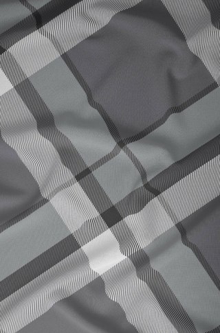 Poszewka satynowa 40x40 szara kratka zapinana na suwak 5069 C - Karo Satin 160