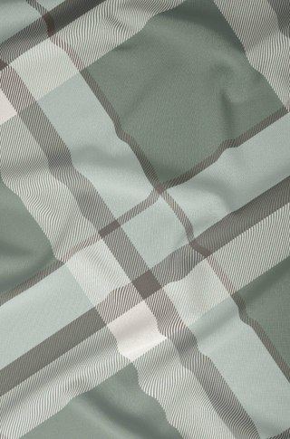 Poszewka satynowa 40x40 zielona kratka zapinana na suwak 5069 B - Karo Satin 160