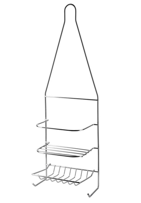 CARL SILVER Półka łazienkowa15x9,5x46cm 2 półki + 2 wieszaki CARL SILVER Półka łazienkowa15x9,5x46cm 2 półki + 2 wieszaki