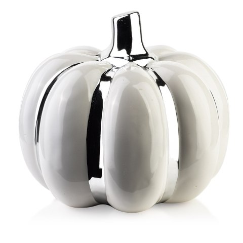 MAVE Figura dynia biało srebrna18x18xh16cm MAVE Figura dynia biało srebrna18x18xh16cm