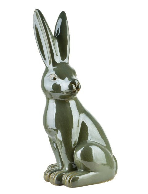 MAVE GREEN Figura zając ceramiczna 25x19x48cm MAVE GREEN Figura zając ceramiczna 25x19x48cm
