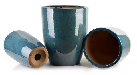NEVA BLUE Komplet 3 osłonek ceramicznycXL:40x40x49/ L:32x32x45/ M:26x26x41cm NEVA BLUE Komplet 3 osłonek ceramicznycXL:40x40x49/ L:32x32x45/ M:26x26x41cm