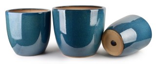 NEVA BLUE Komplet 3 osłonek ceramicznycXl: 50x50x45/ L:42x42x42/ M:35x35x38cm
