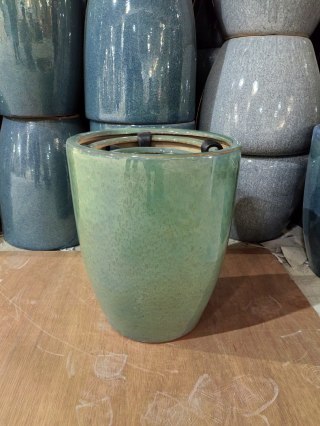 NEVA GREEN Komplet 3 osłonek ceramiczny XL:40x40x49/ L:32x32x45/ M:26x26x41cm